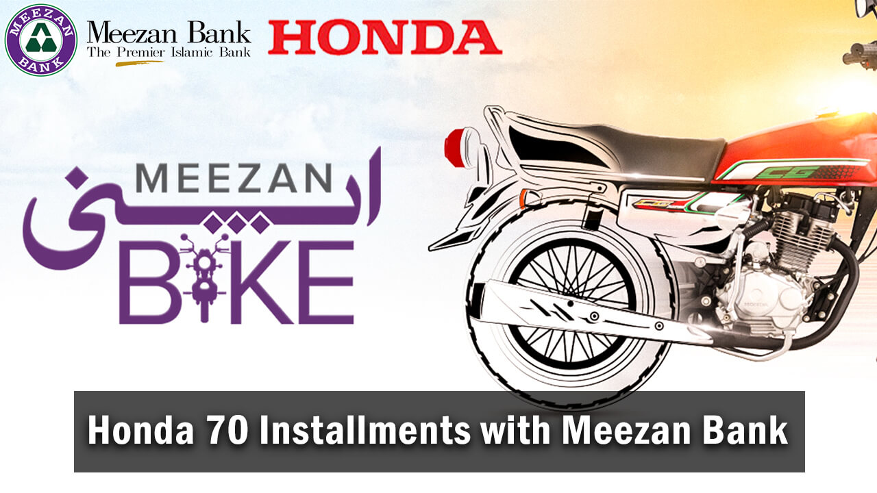 Honda CD 70 installment plan with Meezan Bank