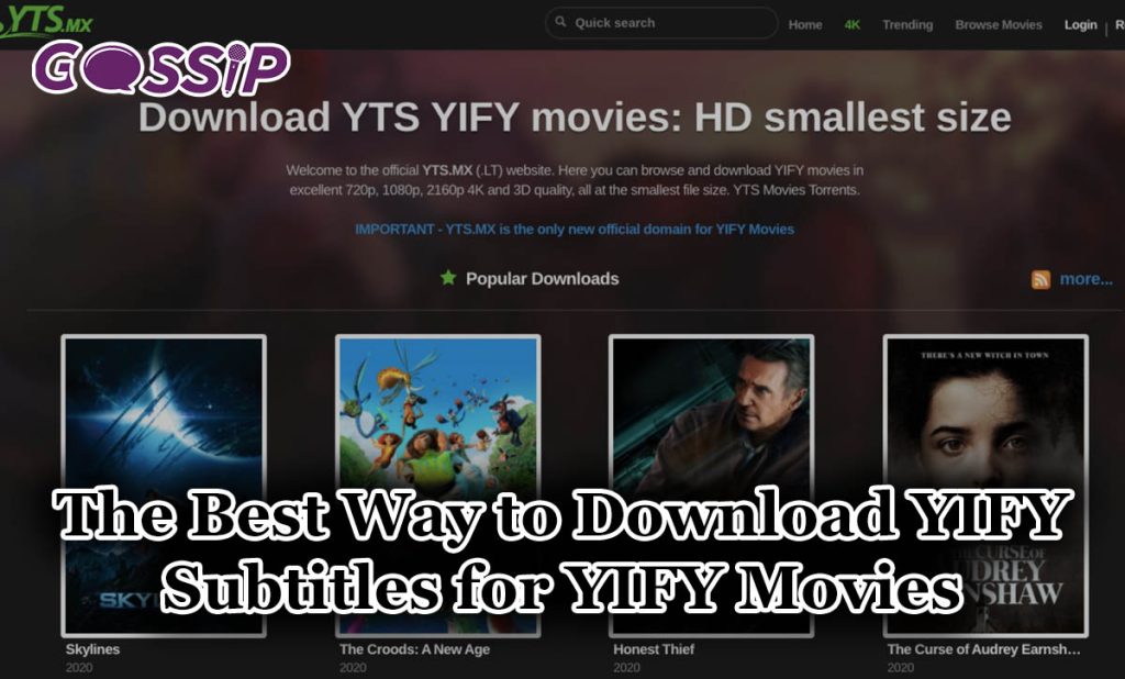 The Best Way to Download YIFY Subtitles for YIFY Movies