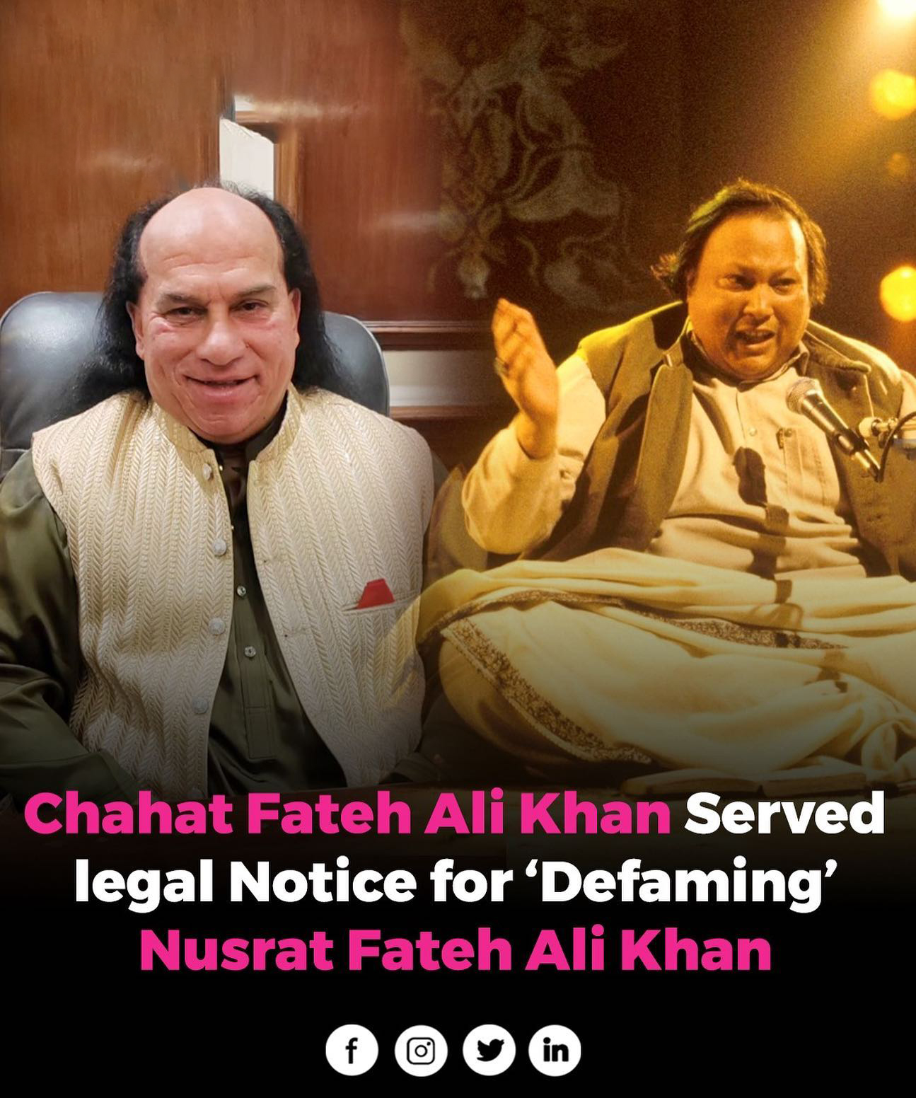 Chahat Fateh Ali Khan Defame Nusrat Fateh Ali Khan