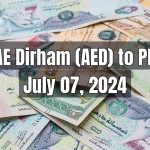 UAE Dirham (AED) to Pakistani Rupee (PKR) Today - July 07, 2024